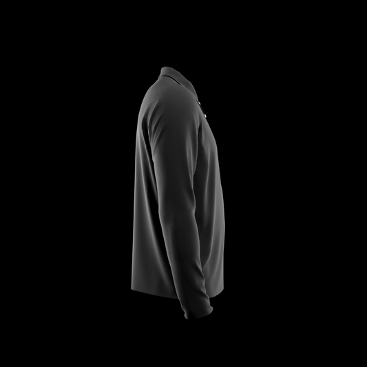 Long-Sleeve Piqué Shirt