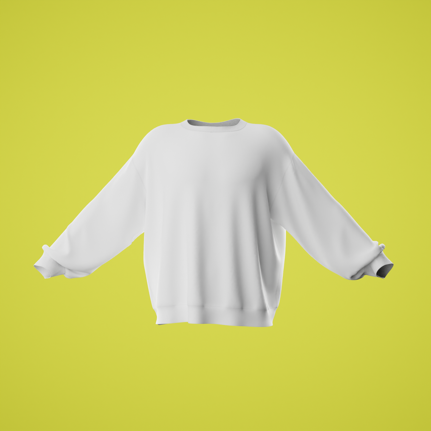 Oversized/Regular Long Sleeve T-shirt - 3D Mockup