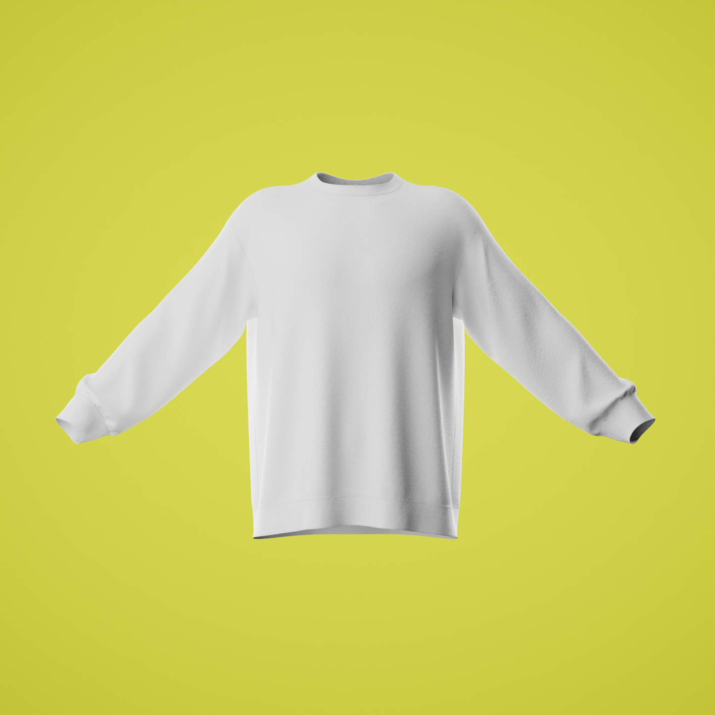 Oversized/Regular Long Sleeve T-shirt - 3D Mockup