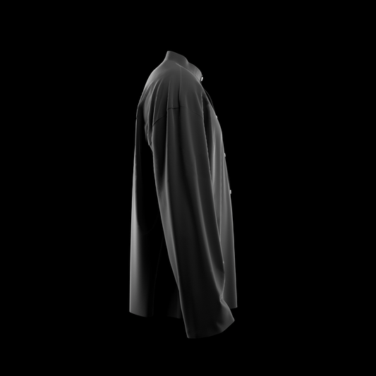 Chinese Collar Oversized Shirt