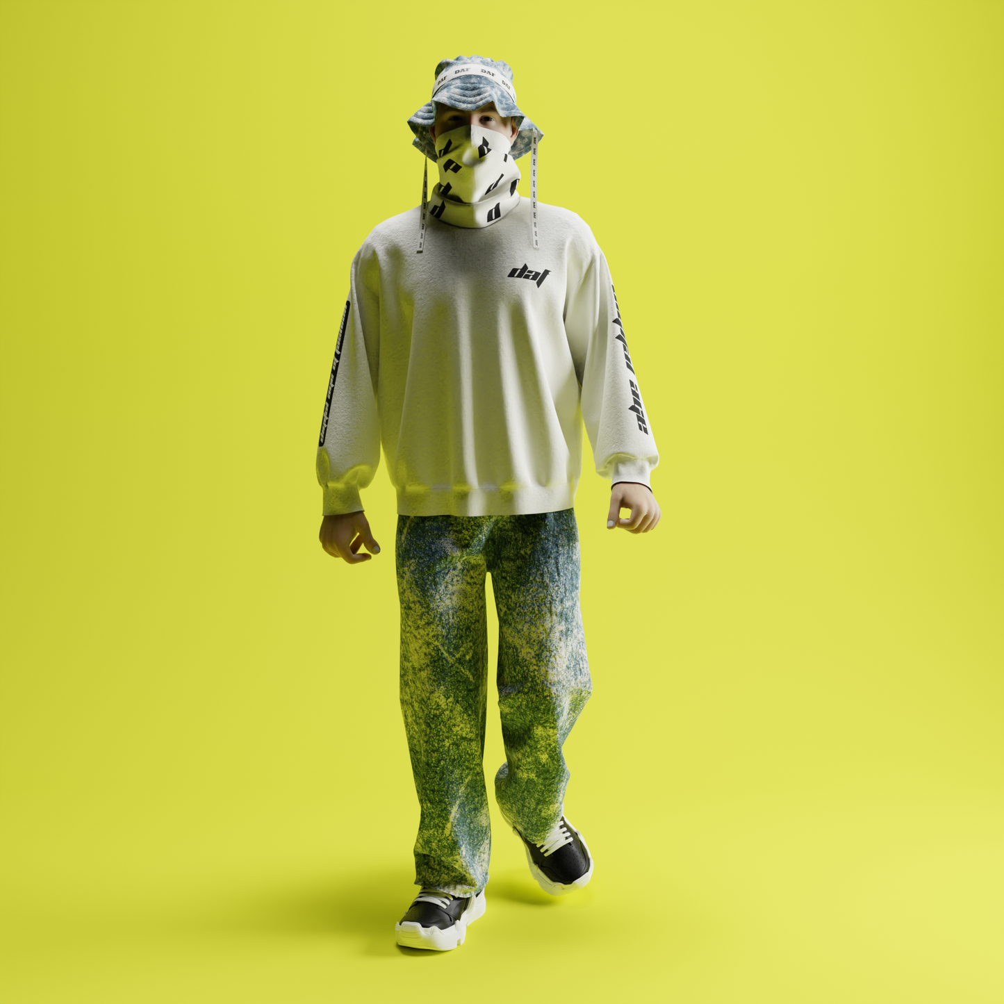 360 Walking Animation w/ Longsleeve - 3D Mockup