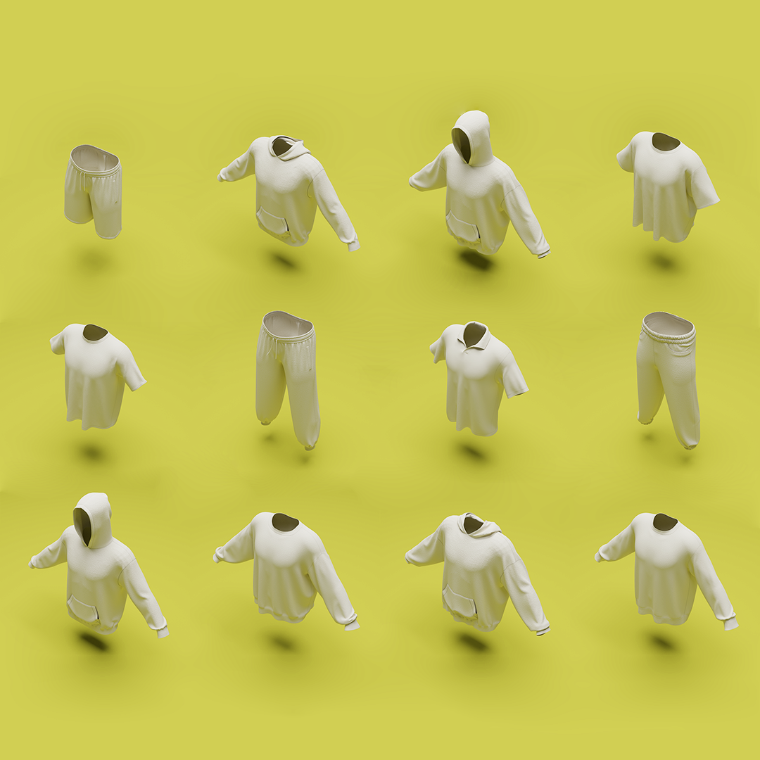 Digital Fashion Starter Pack (3D Mockup) - 360 Rotation 'ONLY'