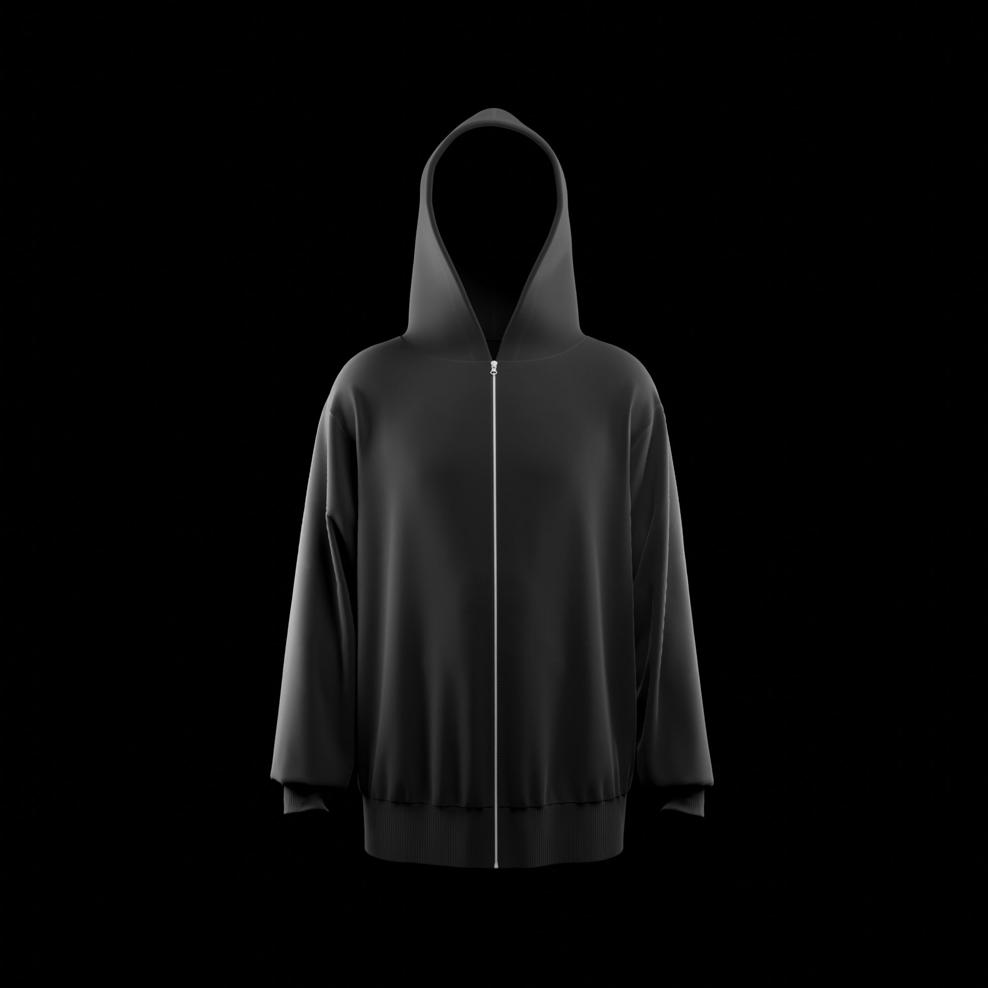 Zip-Up Hoodie Pocketless Essential - Main Image