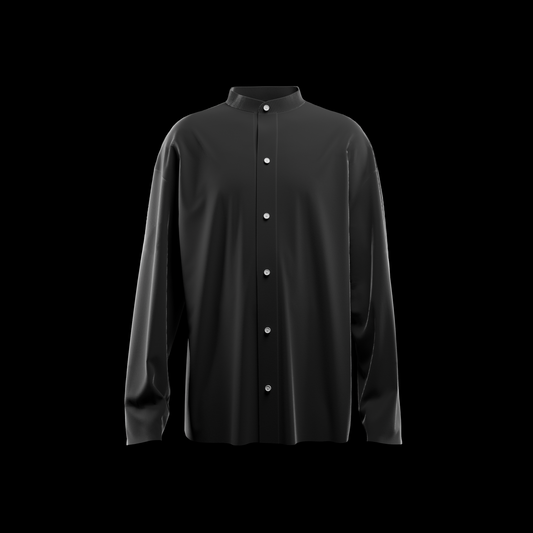 Chinese Collar Oversized Shirt
