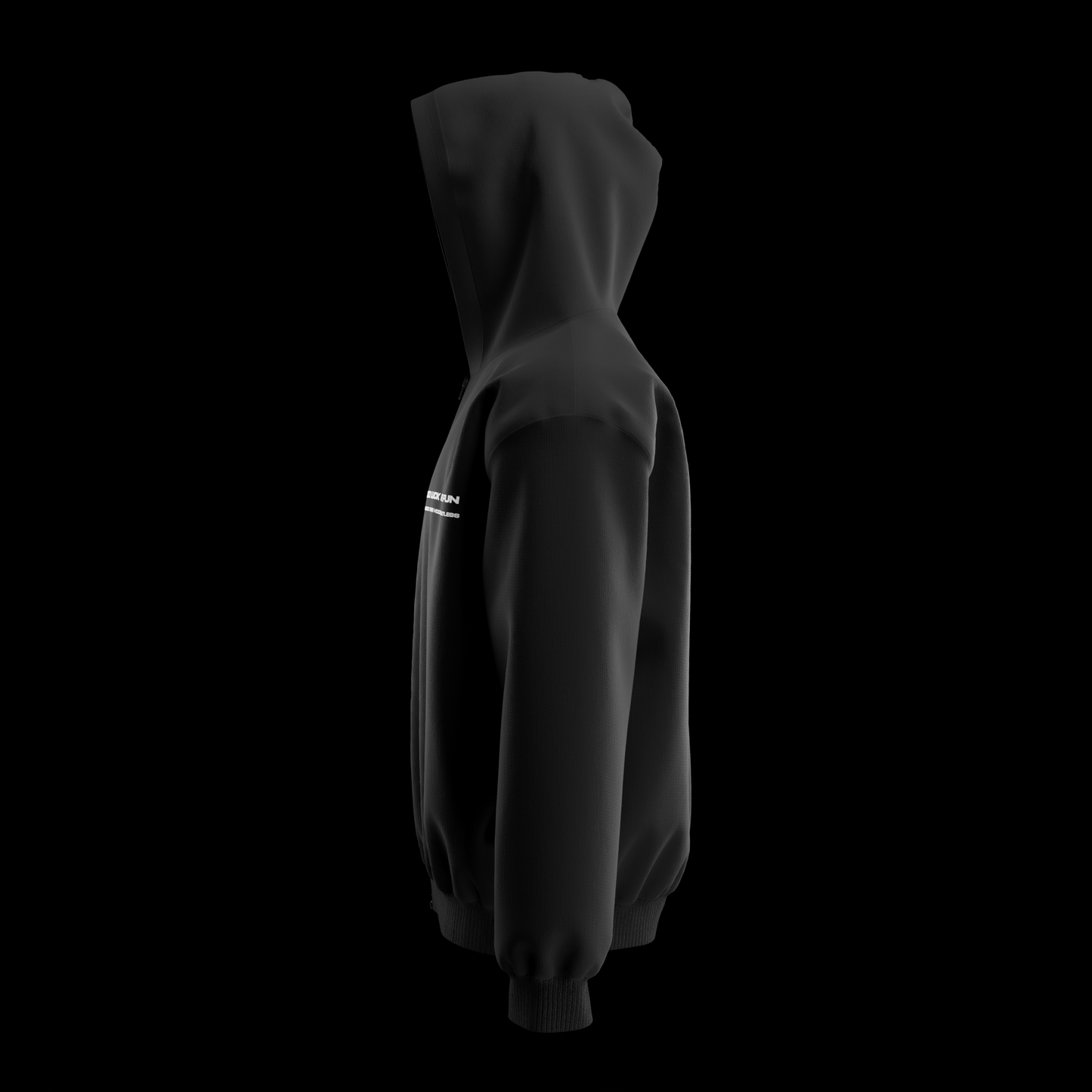 Oversized Zipper Hoodie Pocketless