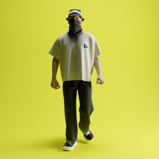 360 Walking Animation w/ Tshirt - 3D Mockup