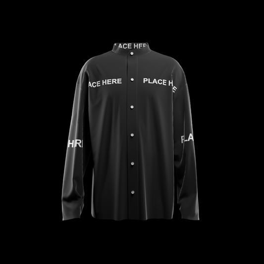 Chinese Collar Oversized Shirt